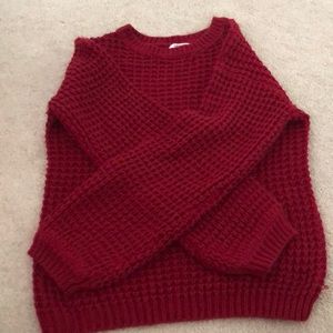 Red knit sweater FOREVER 21 girls